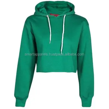 green crop top hoodie