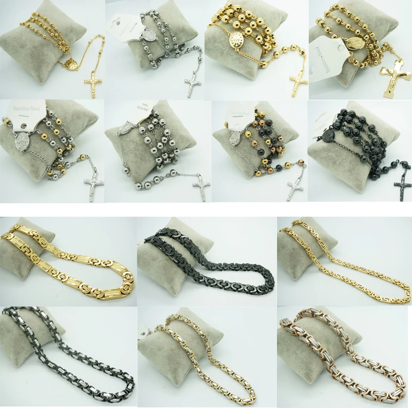 High Quality Gold Jewelry Set 18k Gold Plated Man Gold Chain Necklace