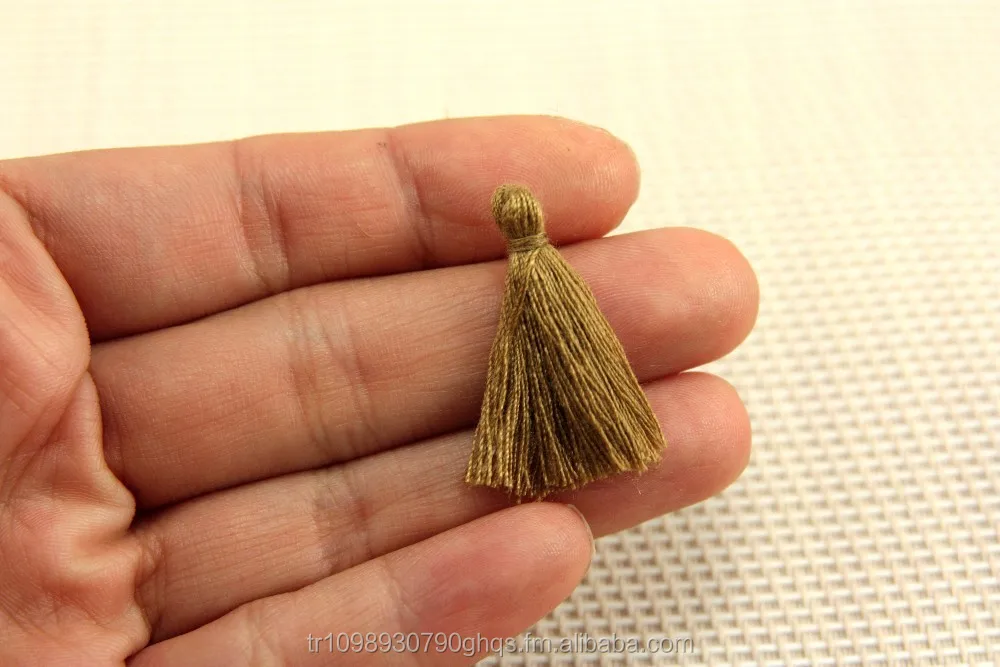 Mini Tassels, 2,5cm Cotton Tassels, Tiny Short Cotton Tassels, Mink Cotton Tassel, Handmade Mini Tassels, Mini Cotton Tassle