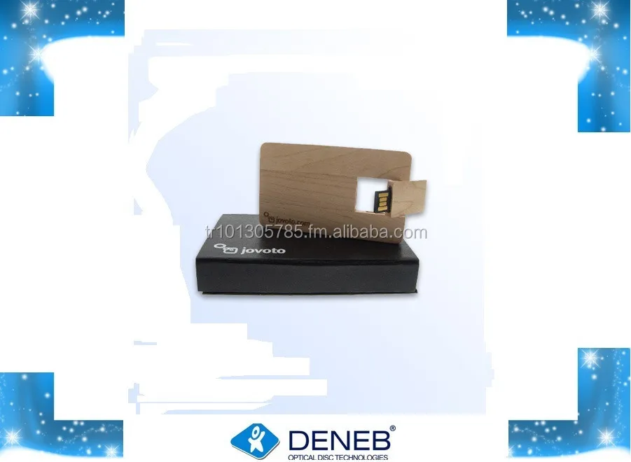 Wholesale high quality custom design printed wooden card with USB flash