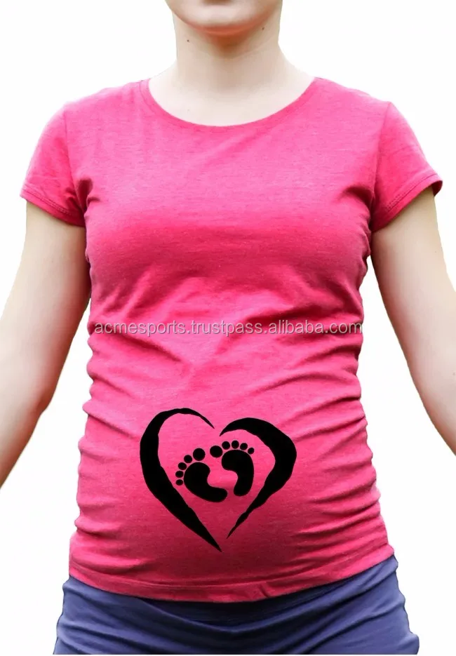 Maternity T Shirts Pregnancy Clothing Custom Manufacturer Wholesale 95 Cotton 5 Spandex 