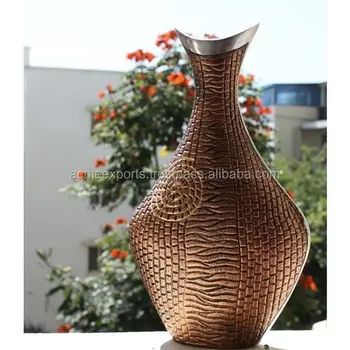 Decorative Aluminium Flower Vases With Copper Antique Finish Buy