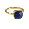 Lapis Lazuli Handmade Ring Sterling Silver 925 Bezel Bar Setting
