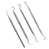 4 x Dental Sickle Scaler Jacquette Scaler Probe 9 Explorer 2317A Cleaner Kit New