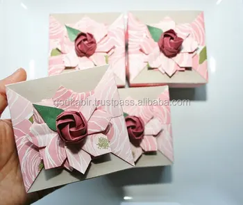 Origami Gift Boxesgift Wraporigami Boxorigami Flower Rosepaper Boxjewelry Boxwedding Favorbridal Shower Favorpink Boxgi Buy Paper Folding