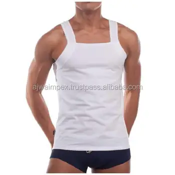 men's sleeveless undershirts white