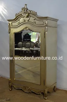 Rococo Wardrobe One Door French Style Armoire With Mirror Buy