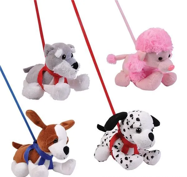 toy dog on leash