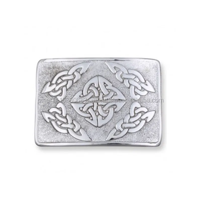 Para Hombre Escocés Kilt Hebilla De Cinturón Celta Árbol de la vida circular acabado antiguo