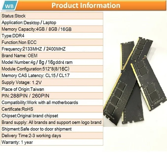 Wholesale Bulk Oem Ddr4 Memory Ram Computer Parts Buy Bulk Computer