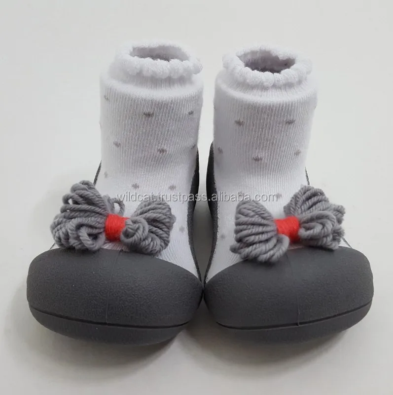 gray baby socks