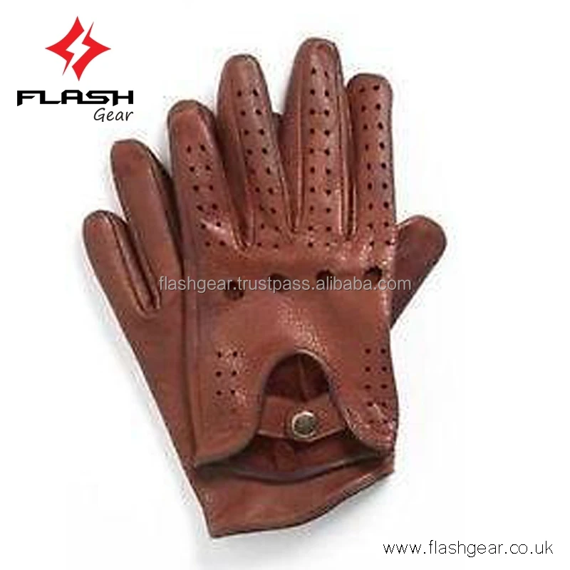 LEATHER DRIVING GLOVES SOFT MEN/'S MOTORBIKE CHAUFFEUR BUS FASHION VINTAGE RETRO