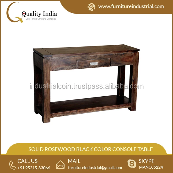 Attractive Solid Rosewood Black Color Console Table With Drawer Buy Rosewood Black Color Console Table Wooden Table Console Table With Drawer