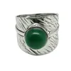 Blessing Design Bezel Setting 925 Sterling Silver Green Onyx Gemstone Ring, Wholesale Online Jewelry, Exporter Silver Jewelry