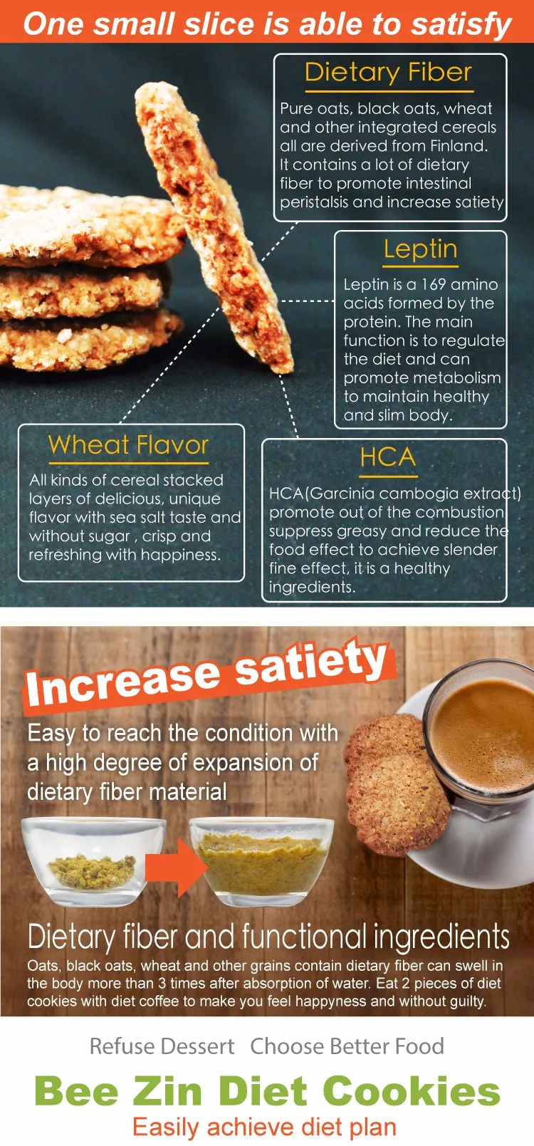 Natural Cereals Healthy Satiety Diet Cookie