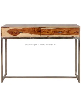 Industrial Vintage Iron Wooden Console Table With Drawers Buy