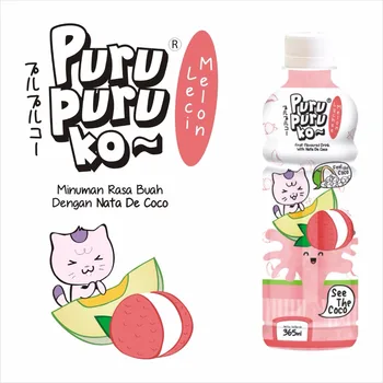 Hasil gambar untuk Melon Lychee Puru Puru Ko 365ml