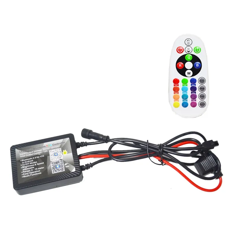 Dc12v waterproof Ip 68 Cell phone Blue-tooth LED Music RGB Controller 4.0 for Motorcycle or Auto