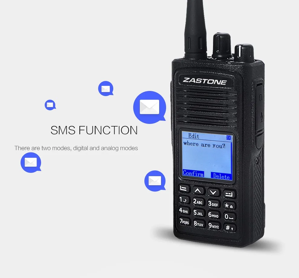 Zastone D900 Uhf400-480mhz Dmr Digital Walkie Talkie - Buy Walkie ...