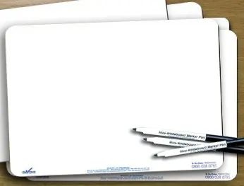 mini whiteboard and pen