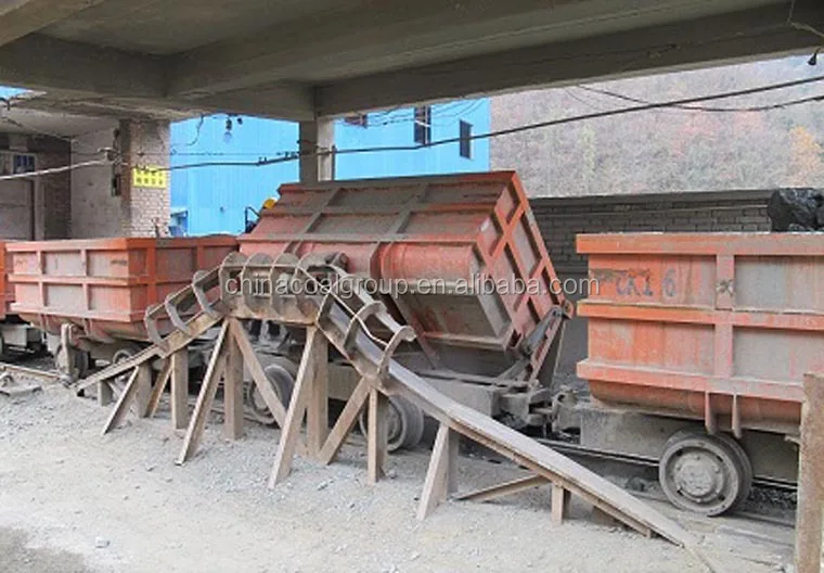 Single-side Curved Rail Dumping Mine Car