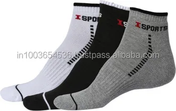 Ankle Length Socks White,Black,Grey 
