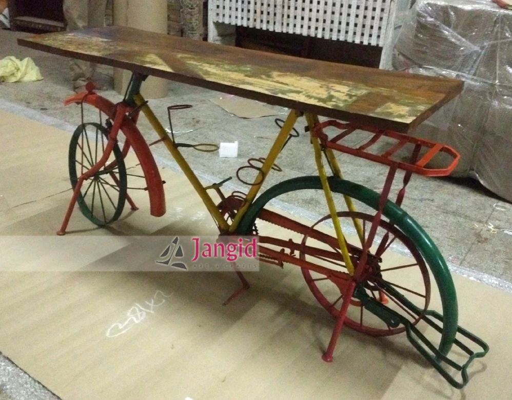 antique wooden bicycle