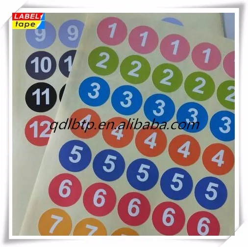 Hot selling custom numeral label sticker
