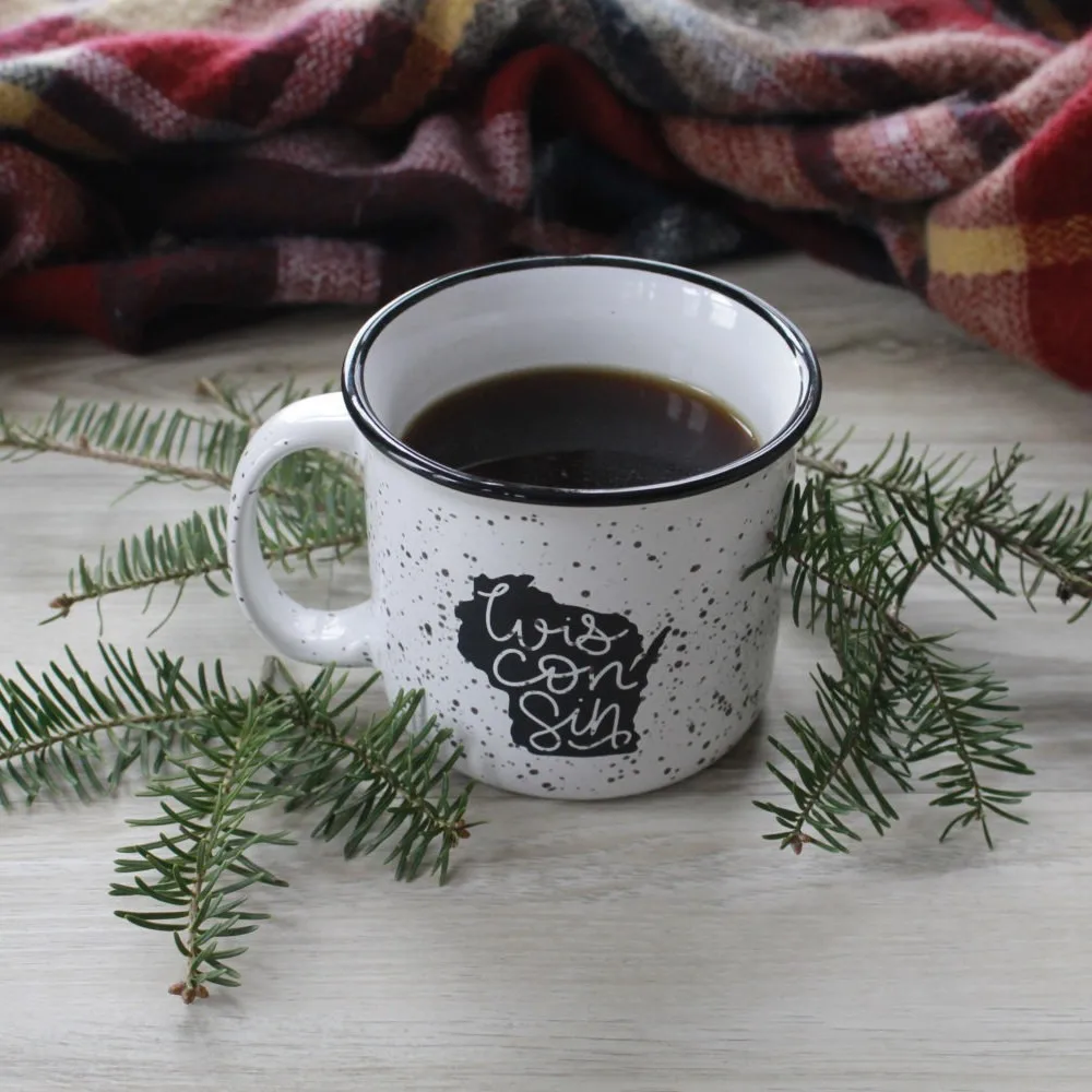 Selamat Natal Ya Lucu Coffee Mug Api Unggun Stoneware Berbintik