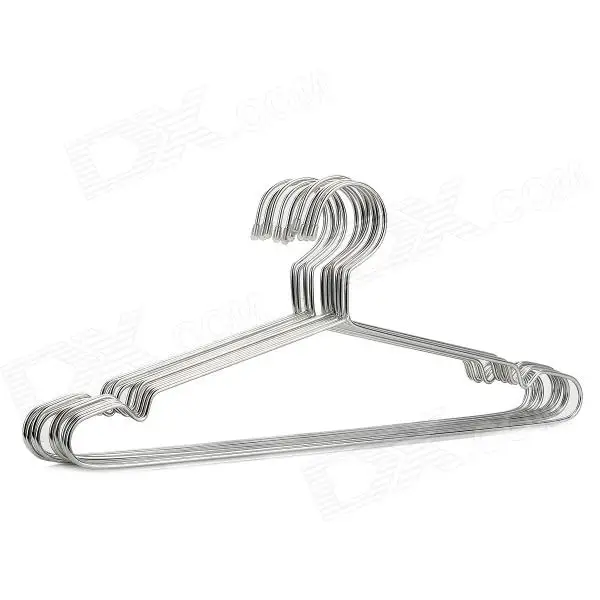 silver coat hangers