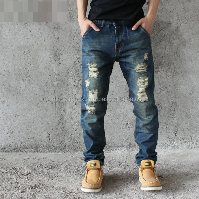mens distressed jeans size 44