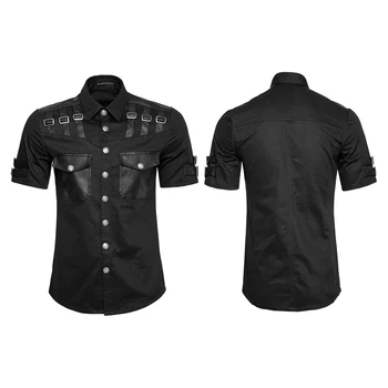 black military style shirt