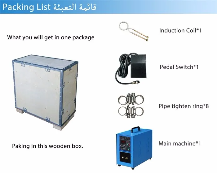 Induction heater packing