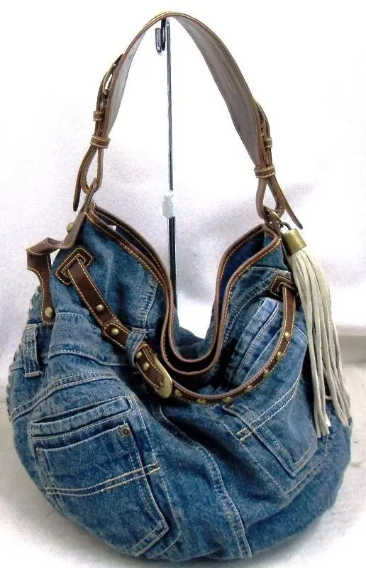 denim shoulder bag