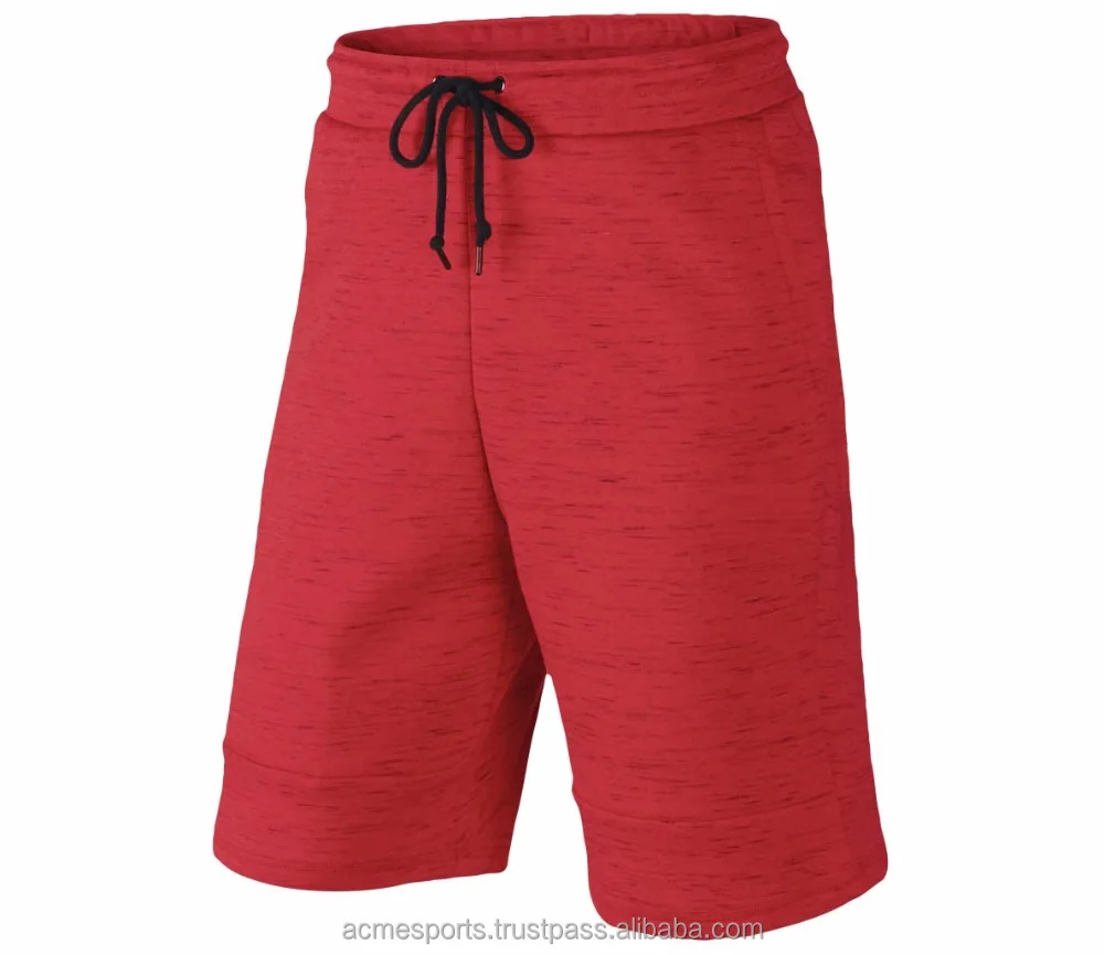 mens red sweat shorts