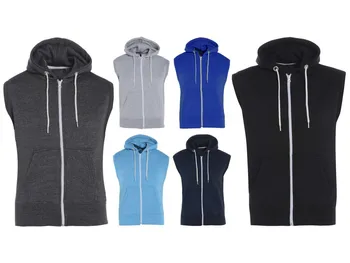 fleece sleeveless hoodie