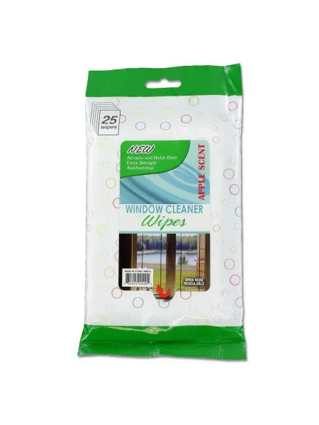 Window cleaning wipes