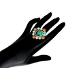 14k Yellow Gold Ring, Prong Set Emerald Spacify Garnet Diamond Ring 925 Sterling Silver Fashion Diamond Jewelry Manufacturer