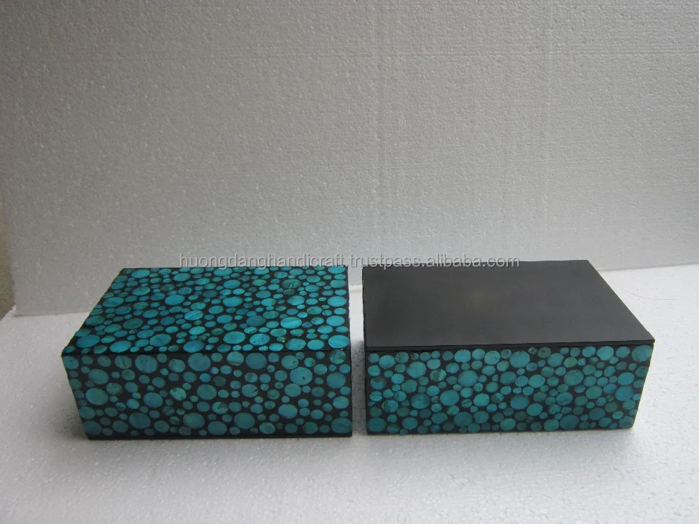 Mother of pearl wooden jewelry box in Vietnam