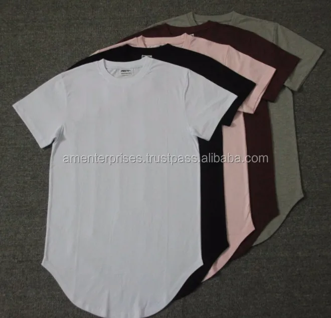 2017 Elongated T Shirts Design Big Blank Tall T Shirts Custom Men