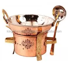 
Set of 3 Copper-Plated Stainless Steel Mixing Bowls 