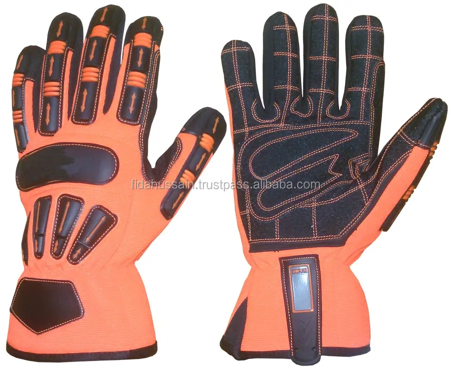 Best Quality Impact Gloves / Cut 5 Tpr Mechanic Gloves For Oil And Gas