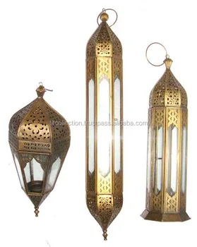 Large Pieced Metal Candle Lantern Hanging Moroccan Lanterns Buy