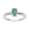 925 Sterling Silver Emerald Solid Oval Shape Gemstone Women Jewelry Ring