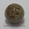 Unakite Buddha Spheres: Wholesale Gemstone Buddha Face Carved Spheres From India