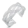 Goodlooking Excellent Design Bright 925 Sterling Silver Cuff Bracelet