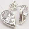 Elegant Cubic Zirconia Gemstone Studs Earrings !! Women's Jewelry !! Birthday Present