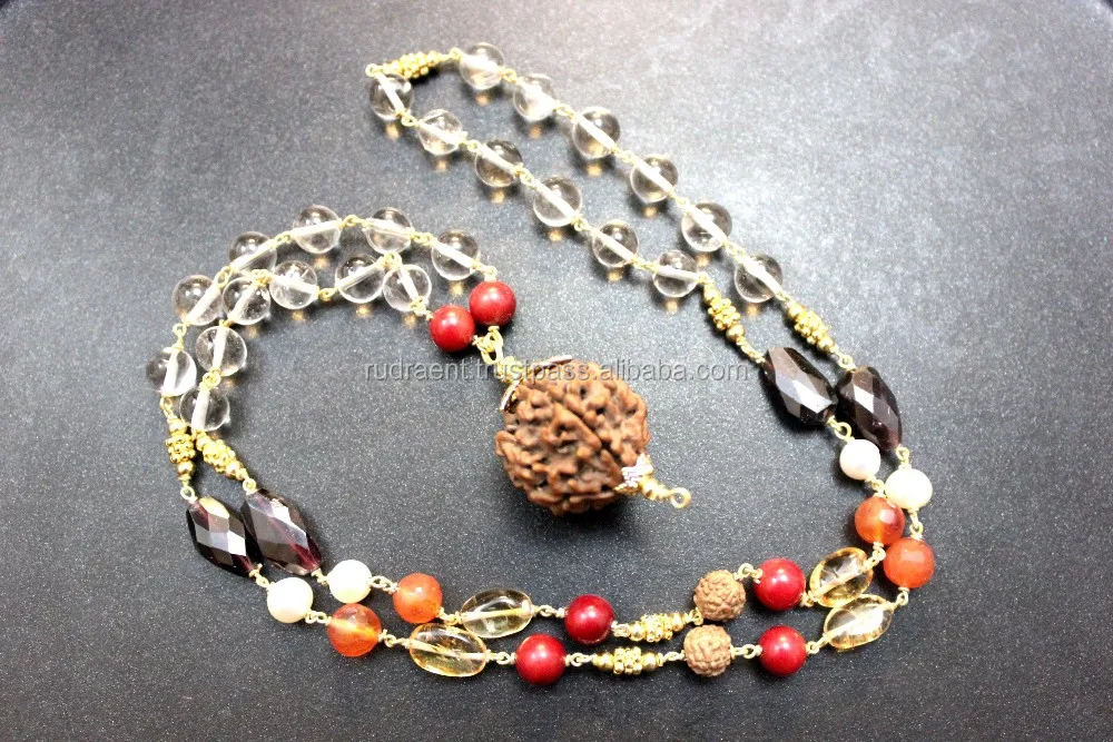 Gauri Shankar Rudraksha Bead Gold Capped,Rudraksha Pendant Gold Chain ...