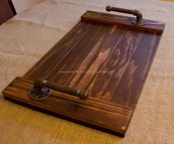 wood rectangle serving tray