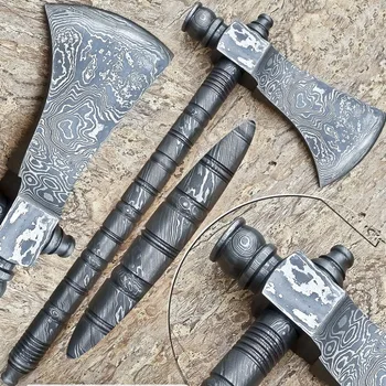 Smoking Pipe| Hand Forged Full Damascus Tomahawk Knife,Hatchet,Axe ...